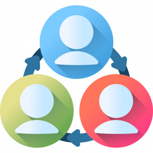 team work multicolor icon transparent png